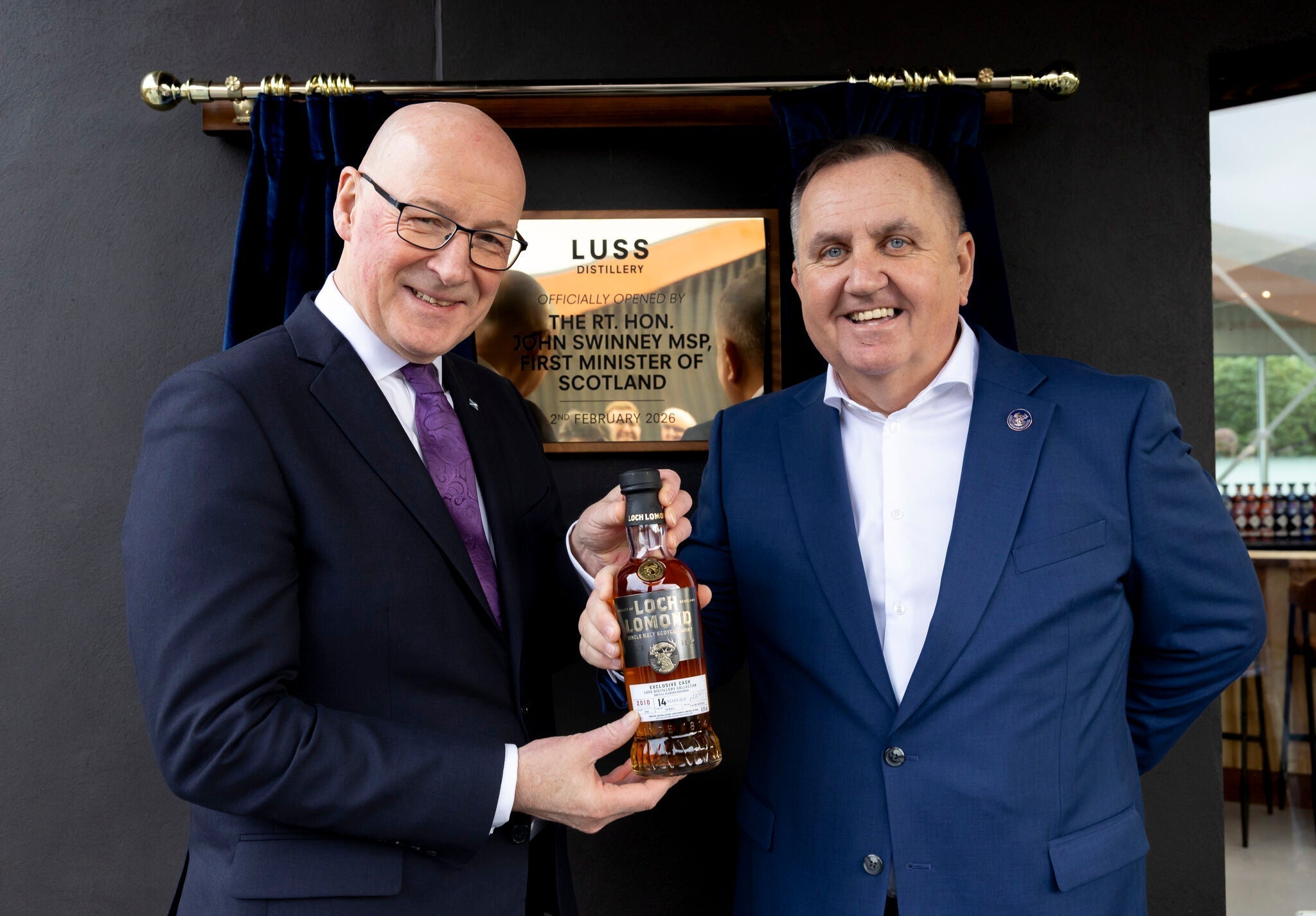 The Rt. Hon. John Swinney MSP, First Minister of Scotland, Officially Opens Luss Distillery!