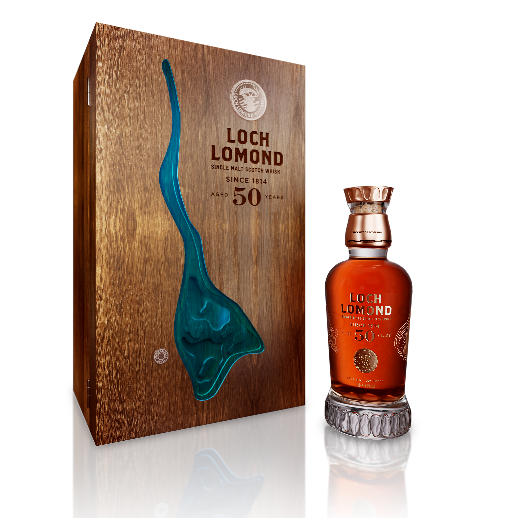 50 Year Old Single Malt Whisky Bottle & Box 