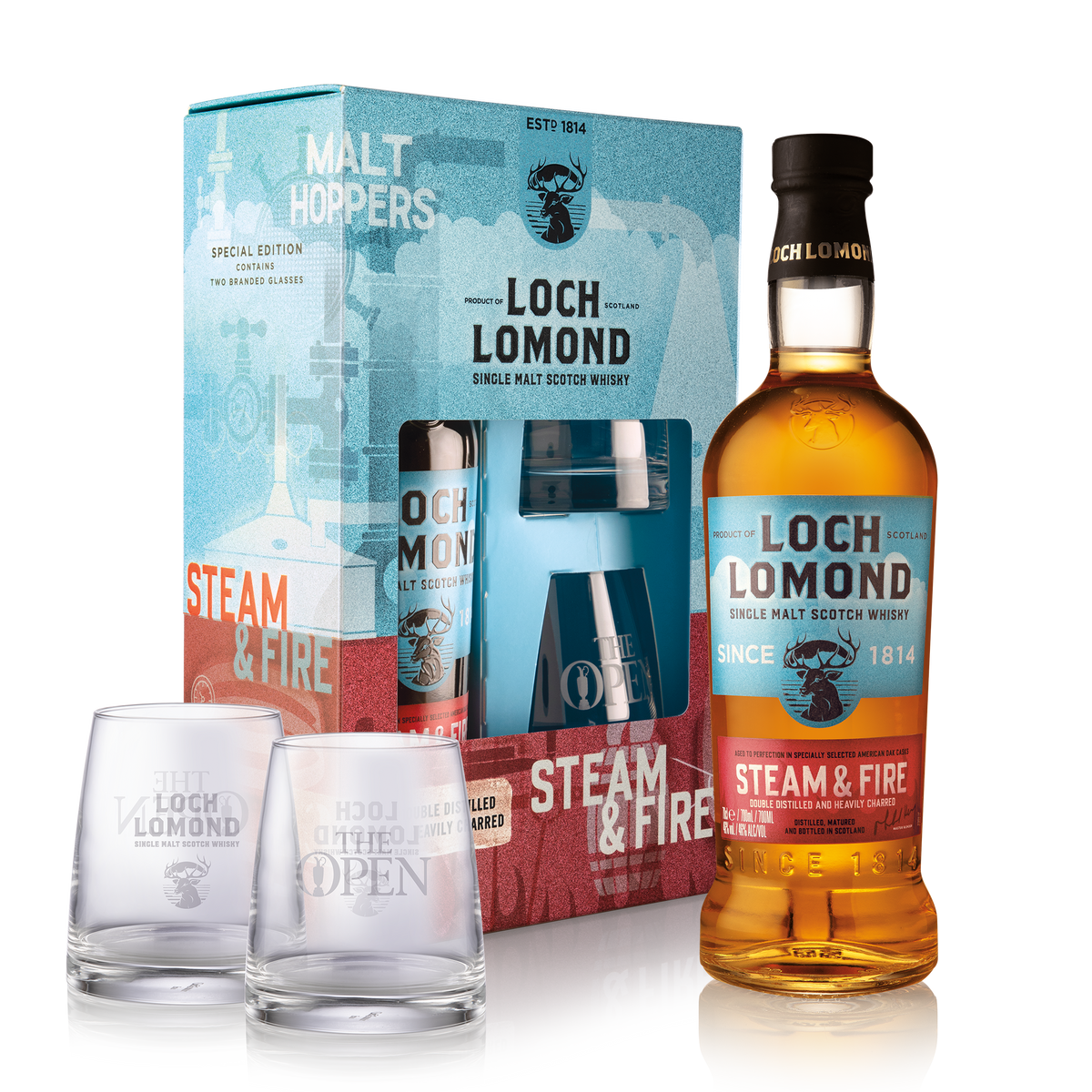 Buy Loch Lomond Whiskies Steam & Fire Whisky & Glass Gift Set | Lus