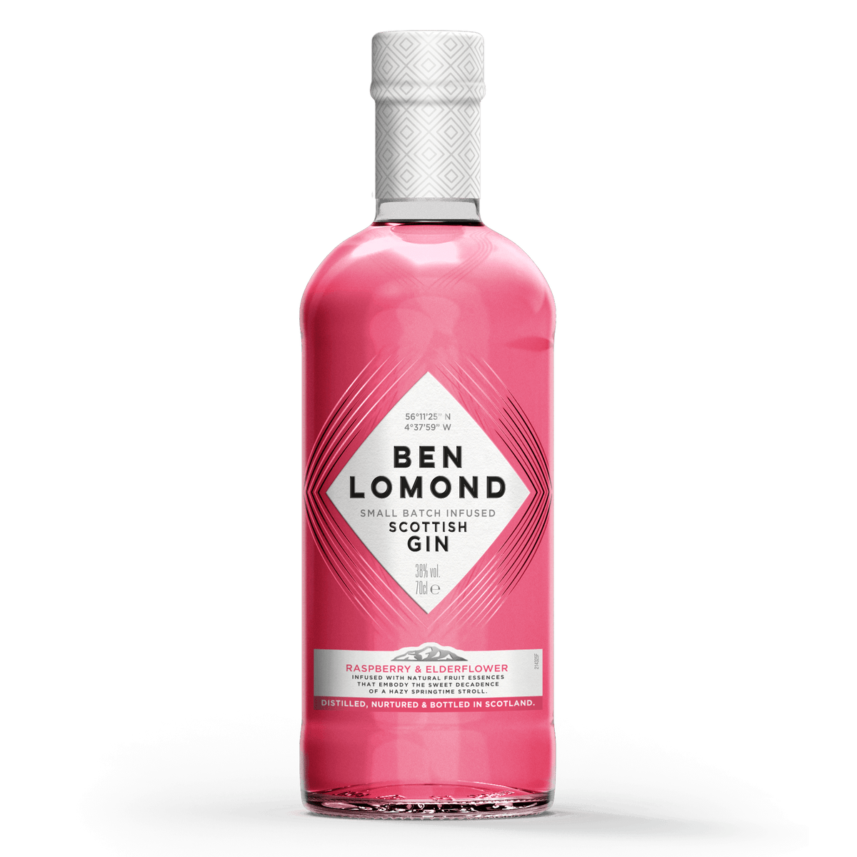 Gin Raspberry Raspberry & Elderflower | Pink Scottish Gin | Ben Lomond Gin